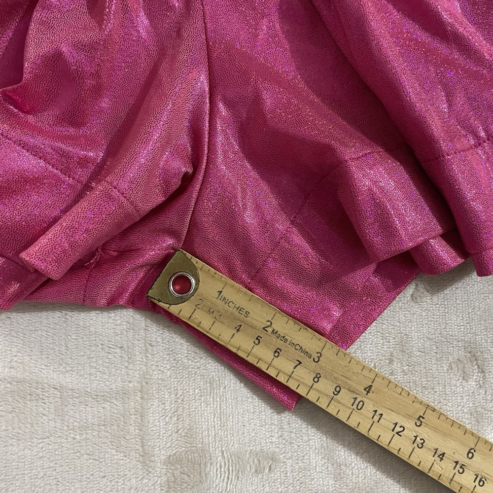 Queen Of Sparkles Swing Shorts Pink Women's Size Small‎ Shiny Sparkly Stretchy - Picture 7 of 8